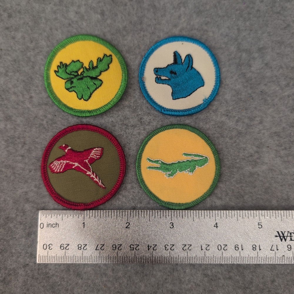 Vintage 1970s Boy Scout Merit Badges Lot of 4 – Animal Related Patches BSA - Picture 3 of 3